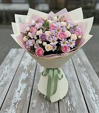 Букет цветов из:  Розы и Хризантемы в Ясенской