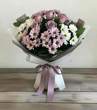Букет цветов из:  Хризантемы и Розы в Ясенской