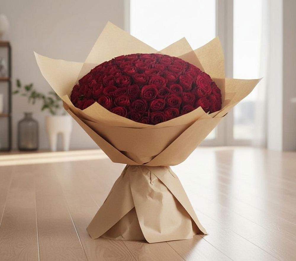 Букет 101 Красная роза в Ясенской